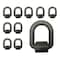 Tie 4 Safe 1" Weld On Lashing D-Ring w/ Cap, WLL, 15,000 lbs., PK10 FH24L-10-10 - alternate 1